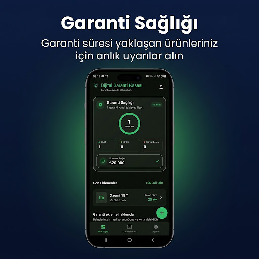 Dijital Garanti Kasası Ekran Görüntüsü